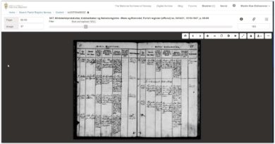 Church records in the “new” digital archives